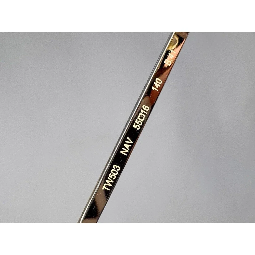 Ted Baker London TW503 NAV Eyeglass Frames Only Blue Gold 55-16-140